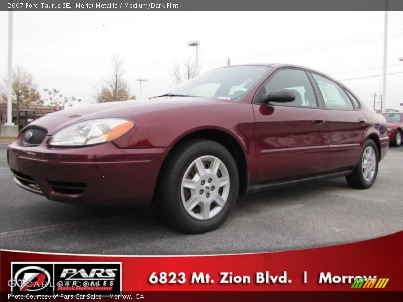Merlot Metallic / Medium/Dark Flint 2007 Ford Taurus SE