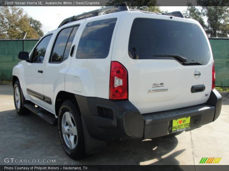 Avalanche White / Steel/Graphite 2008 Nissan Xterra SE