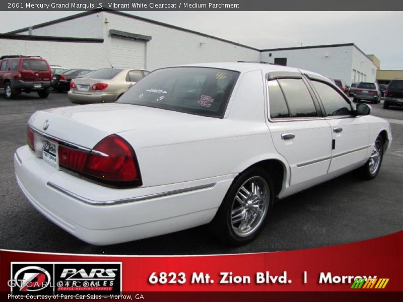 Vibrant White Clearcoat / Medium Parchment 2001 Mercury Grand Marquis LS
