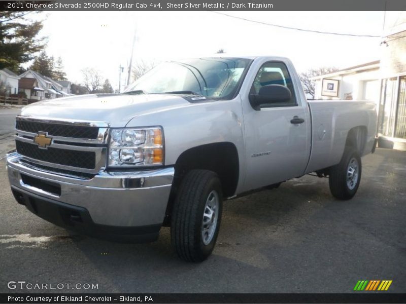 Sheer Silver Metallic / Dark Titanium 2011 Chevrolet Silverado 2500HD Regular Cab 4x4