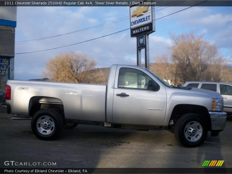Sheer Silver Metallic / Dark Titanium 2011 Chevrolet Silverado 2500HD Regular Cab 4x4