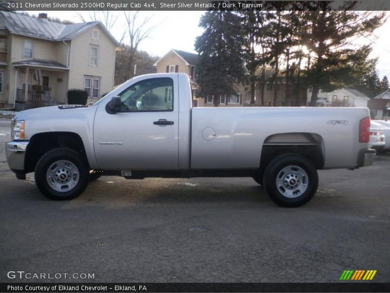 Sheer Silver Metallic / Dark Titanium 2011 Chevrolet Silverado 2500HD Regular Cab 4x4
