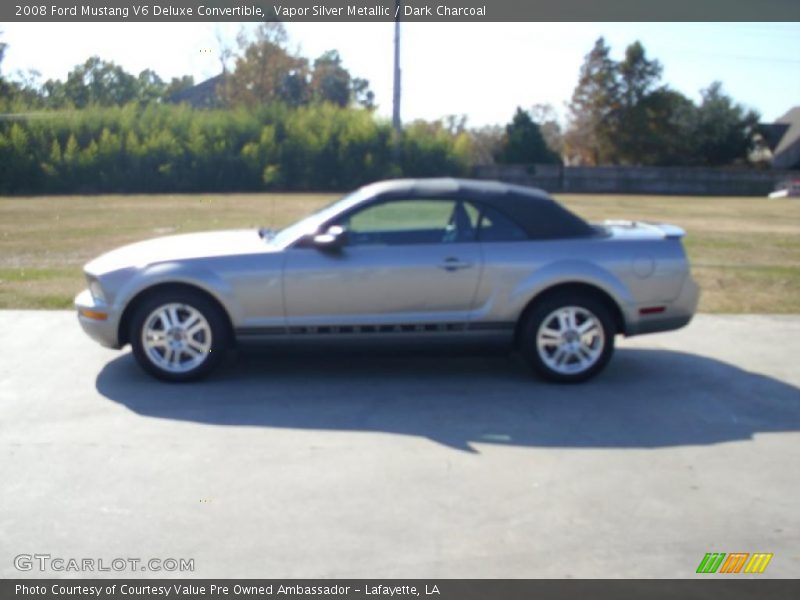 Vapor Silver Metallic / Dark Charcoal 2008 Ford Mustang V6 Deluxe Convertible