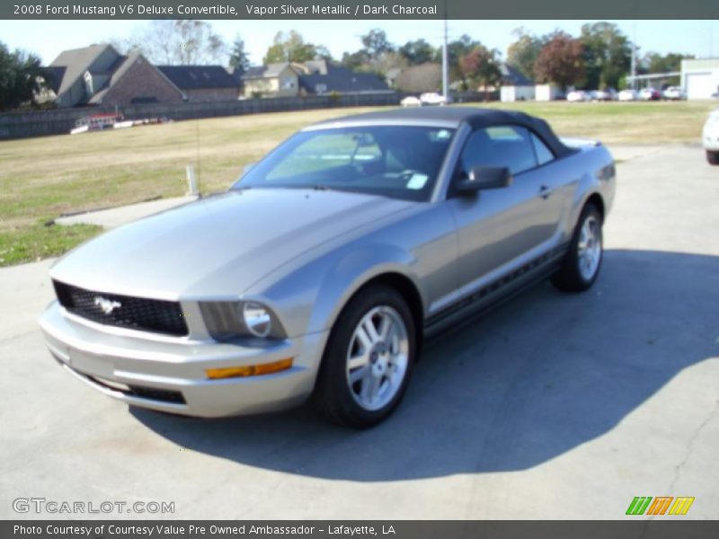 Vapor Silver Metallic / Dark Charcoal 2008 Ford Mustang V6 Deluxe Convertible