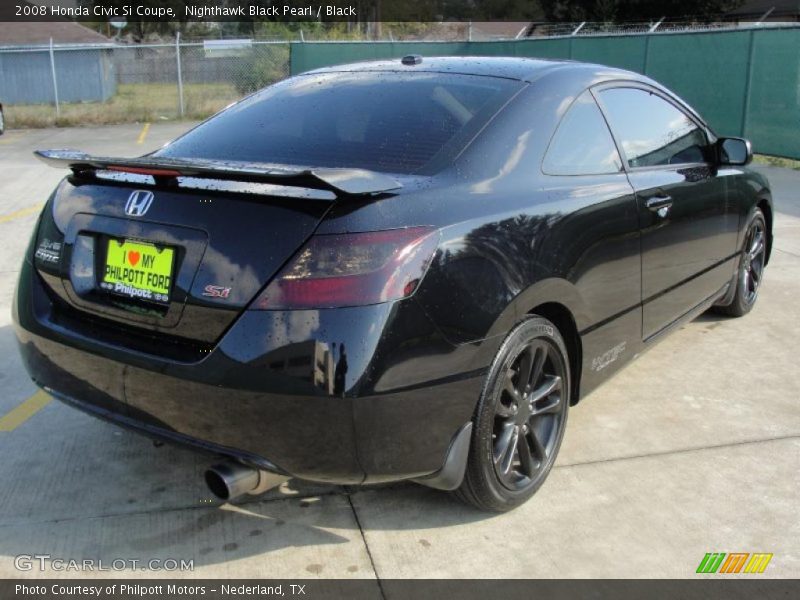 Nighthawk Black Pearl / Black 2008 Honda Civic Si Coupe