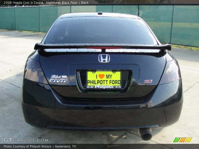 Nighthawk Black Pearl / Black 2008 Honda Civic Si Coupe