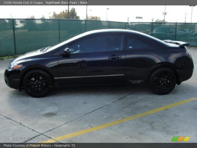 Nighthawk Black Pearl / Black 2008 Honda Civic Si Coupe