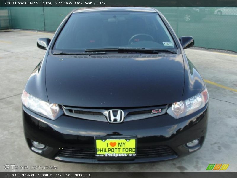 Nighthawk Black Pearl / Black 2008 Honda Civic Si Coupe