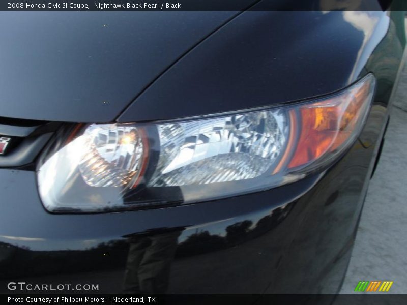 Nighthawk Black Pearl / Black 2008 Honda Civic Si Coupe
