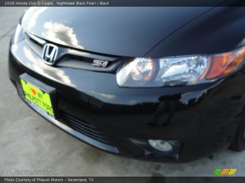 Nighthawk Black Pearl / Black 2008 Honda Civic Si Coupe