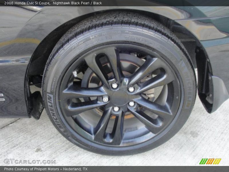 Nighthawk Black Pearl / Black 2008 Honda Civic Si Coupe