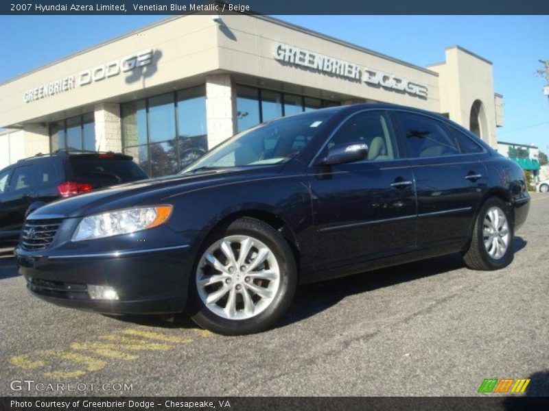 Venetian Blue Metallic / Beige 2007 Hyundai Azera Limited