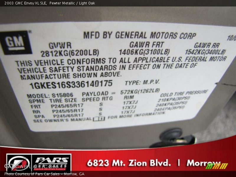Pewter Metallic / Light Oak 2003 GMC Envoy XL SLE