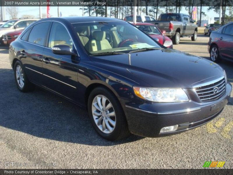 Venetian Blue Metallic / Beige 2007 Hyundai Azera Limited