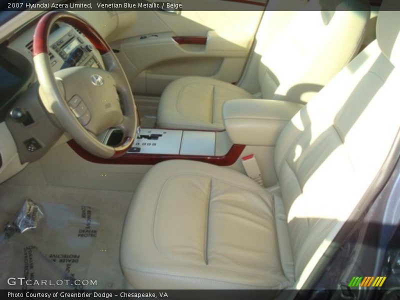 Venetian Blue Metallic / Beige 2007 Hyundai Azera Limited
