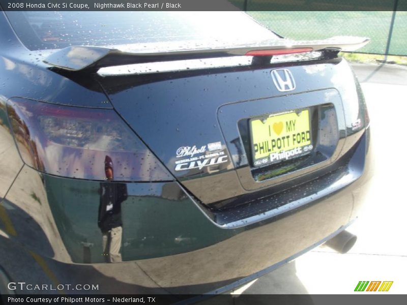 Nighthawk Black Pearl / Black 2008 Honda Civic Si Coupe