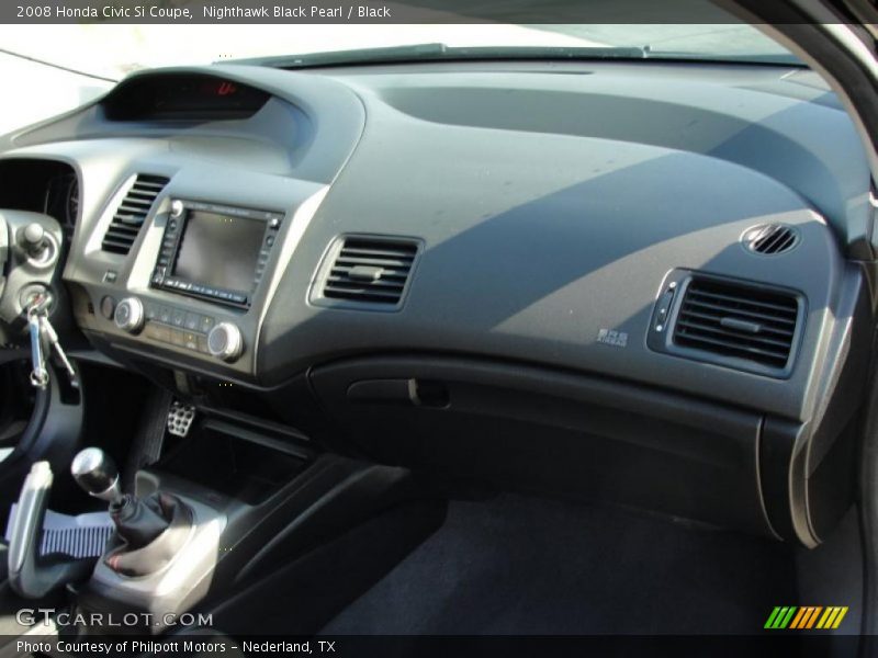Nighthawk Black Pearl / Black 2008 Honda Civic Si Coupe