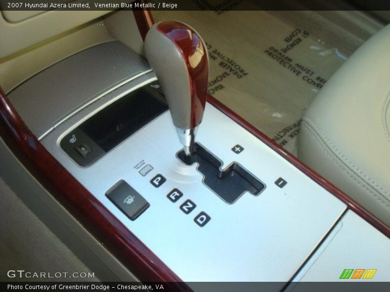 Venetian Blue Metallic / Beige 2007 Hyundai Azera Limited