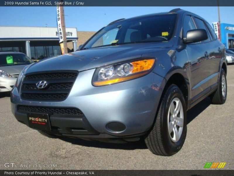 Silver Blue / Gray 2009 Hyundai Santa Fe GLS