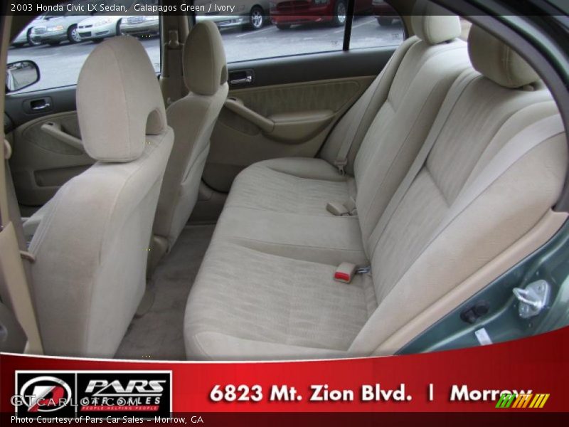 Galapagos Green / Ivory 2003 Honda Civic LX Sedan