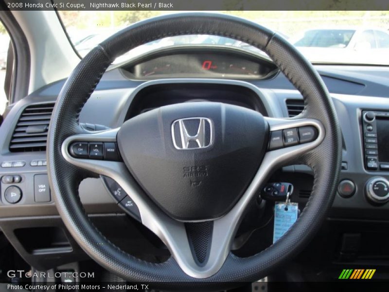 Nighthawk Black Pearl / Black 2008 Honda Civic Si Coupe