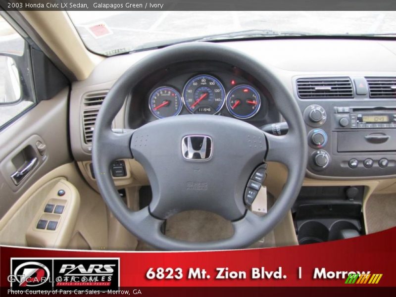 Galapagos Green / Ivory 2003 Honda Civic LX Sedan
