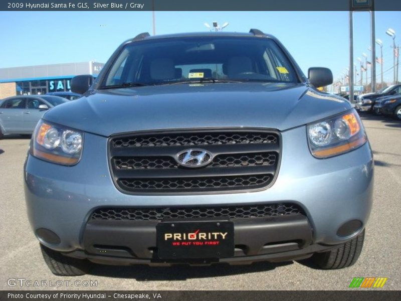 Silver Blue / Gray 2009 Hyundai Santa Fe GLS