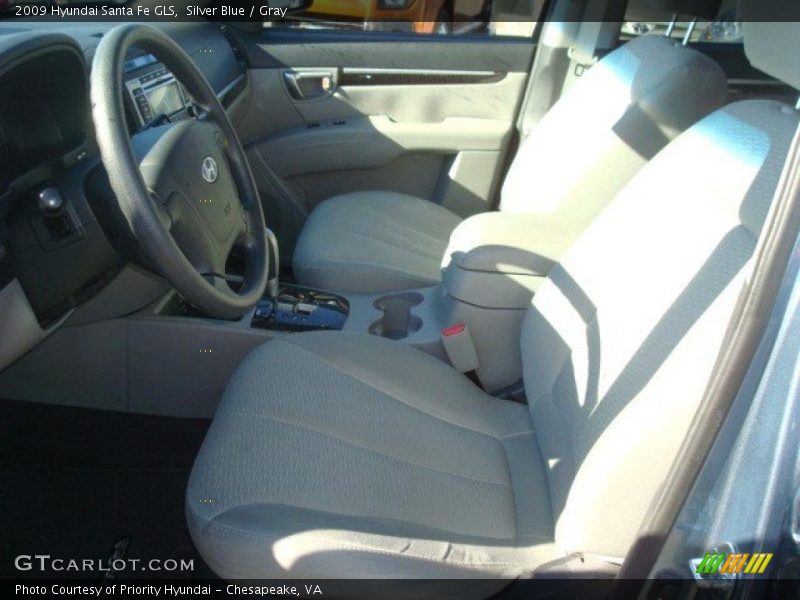Silver Blue / Gray 2009 Hyundai Santa Fe GLS