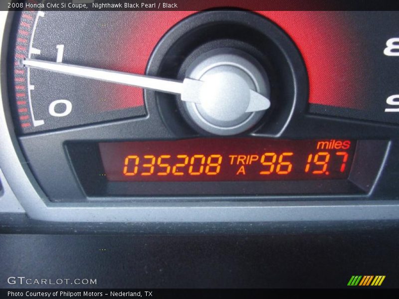 Nighthawk Black Pearl / Black 2008 Honda Civic Si Coupe