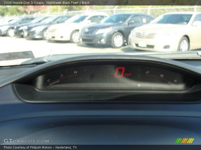 Nighthawk Black Pearl / Black 2008 Honda Civic Si Coupe