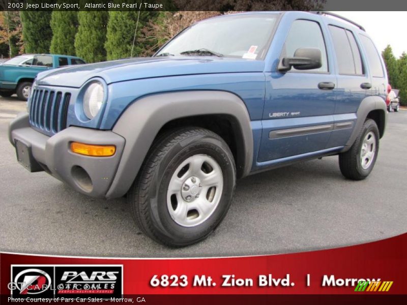 Atlantic Blue Pearl / Taupe 2003 Jeep Liberty Sport