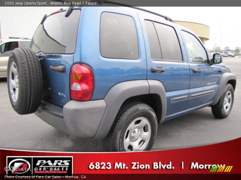 Atlantic Blue Pearl / Taupe 2003 Jeep Liberty Sport