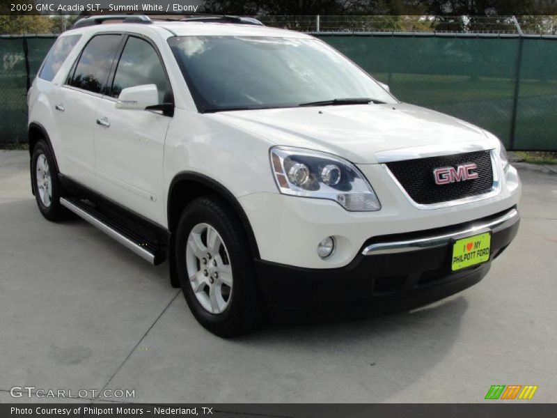 Summit White / Ebony 2009 GMC Acadia SLT