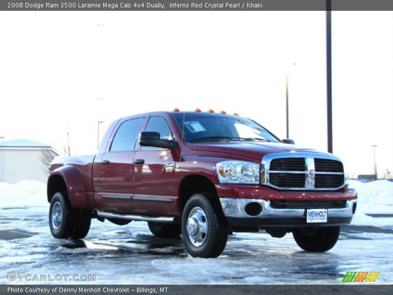 Front 3/4 View of 2008 Ram 3500 Laramie Mega Cab 4x4 Dually