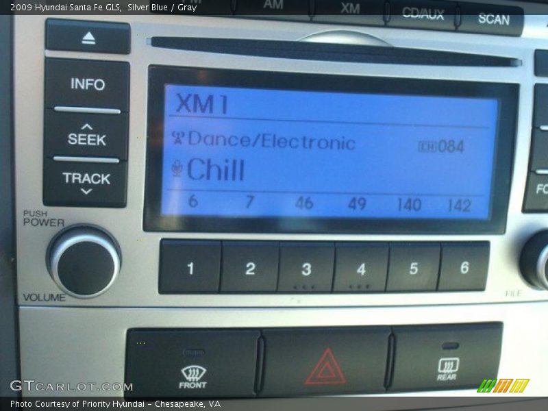 Silver Blue / Gray 2009 Hyundai Santa Fe GLS