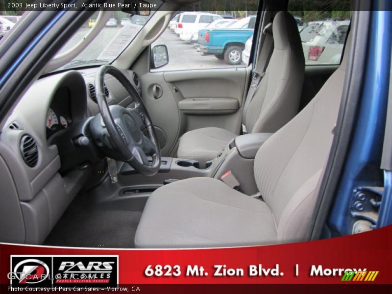 Atlantic Blue Pearl / Taupe 2003 Jeep Liberty Sport