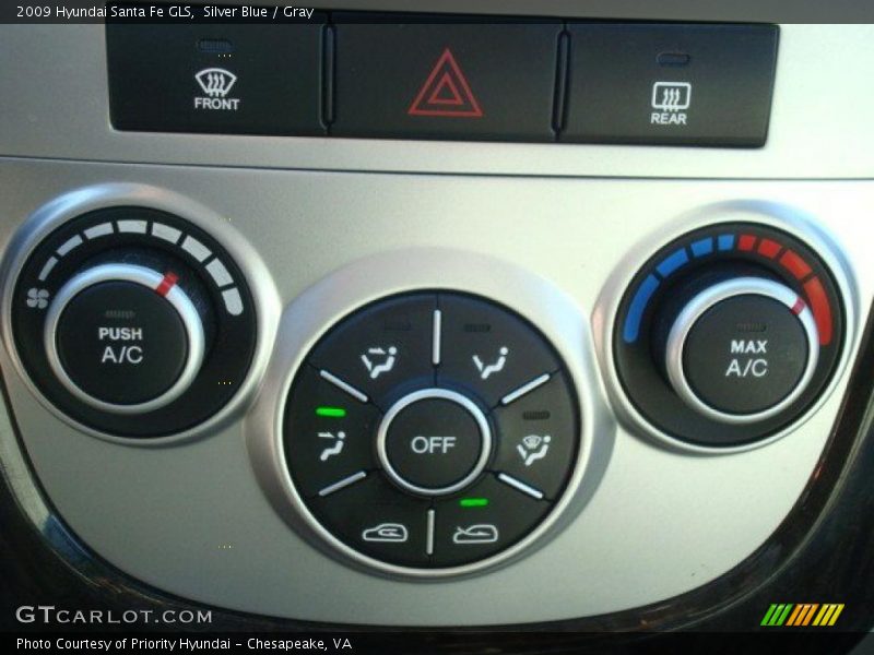 Silver Blue / Gray 2009 Hyundai Santa Fe GLS