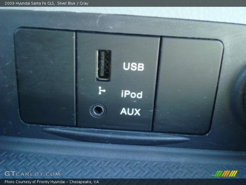 Silver Blue / Gray 2009 Hyundai Santa Fe GLS