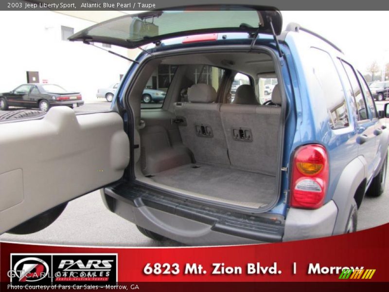 Atlantic Blue Pearl / Taupe 2003 Jeep Liberty Sport