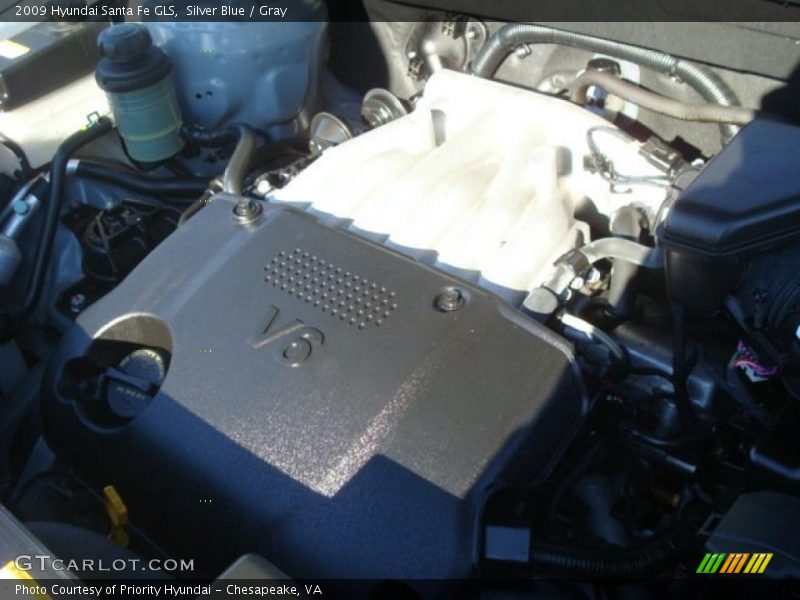 Silver Blue / Gray 2009 Hyundai Santa Fe GLS