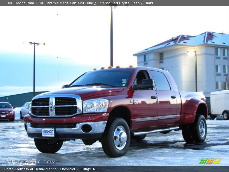 Front 3/4 View of 2008 Ram 3500 Laramie Mega Cab 4x4 Dually