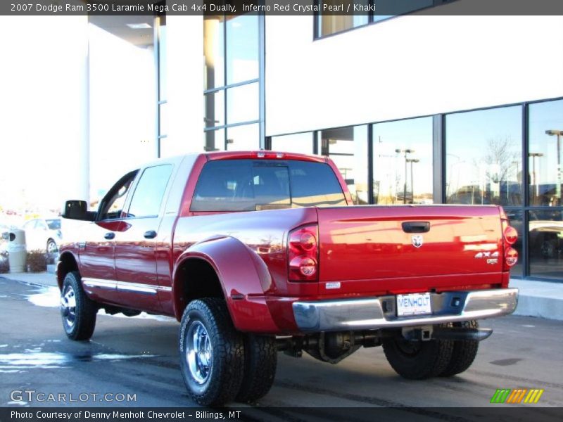  2007 Ram 3500 Laramie Mega Cab 4x4 Dually Inferno Red Crystal Pearl