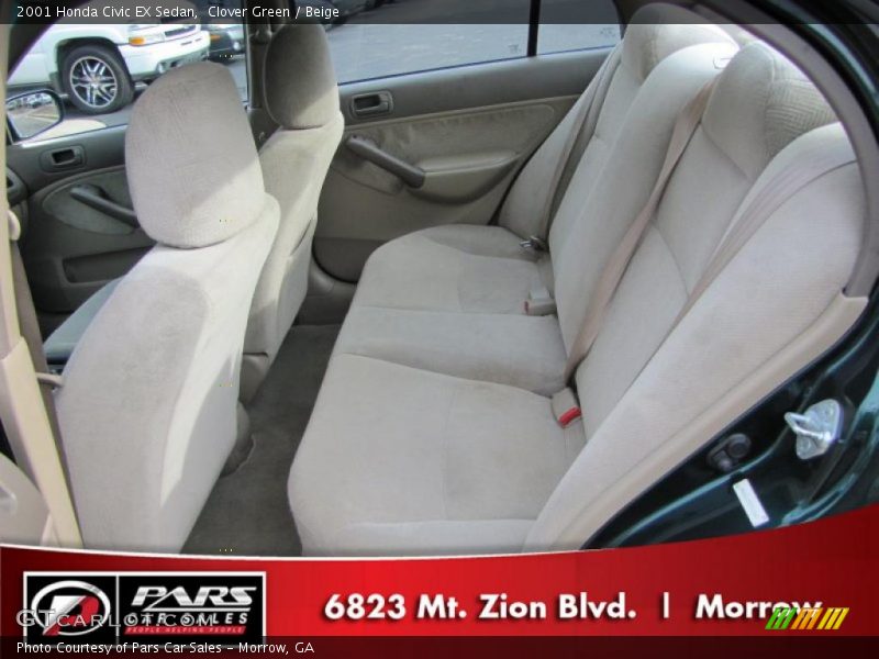 Clover Green / Beige 2001 Honda Civic EX Sedan