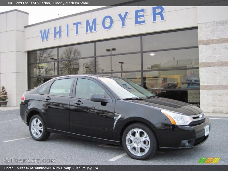 Black / Medium Stone 2008 Ford Focus SES Sedan