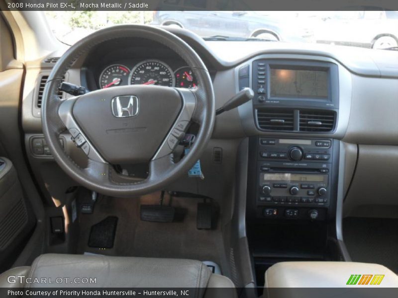 Mocha Metallic / Saddle 2008 Honda Pilot EX-L