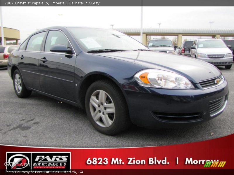 Imperial Blue Metallic / Gray 2007 Chevrolet Impala LS