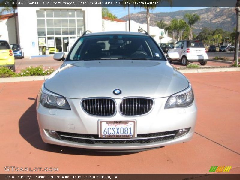 Titanium Silver Metallic / Black Dakota Leather 2008 BMW 5 Series 535xi Sports Wagon