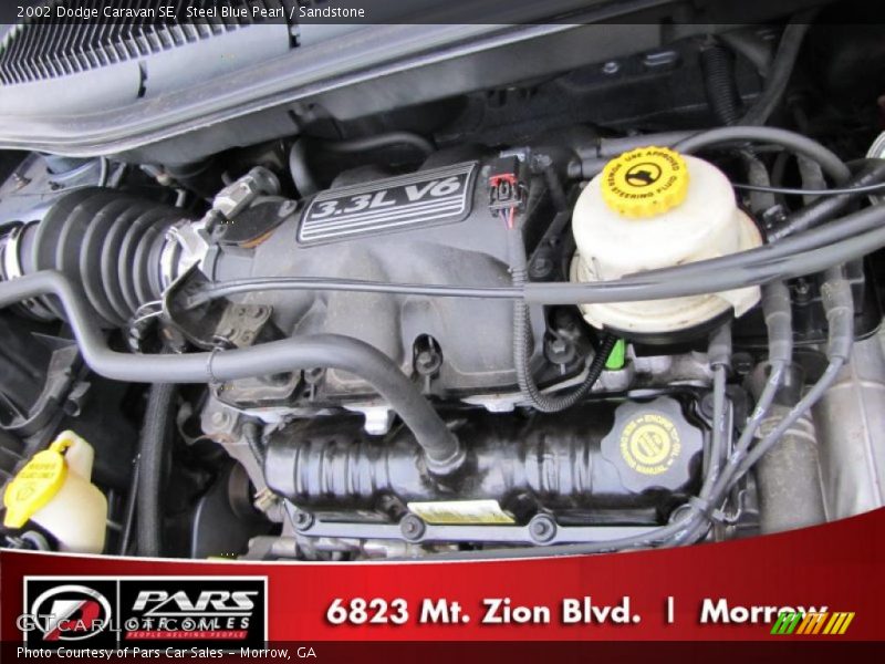 Steel Blue Pearl / Sandstone 2002 Dodge Caravan SE
