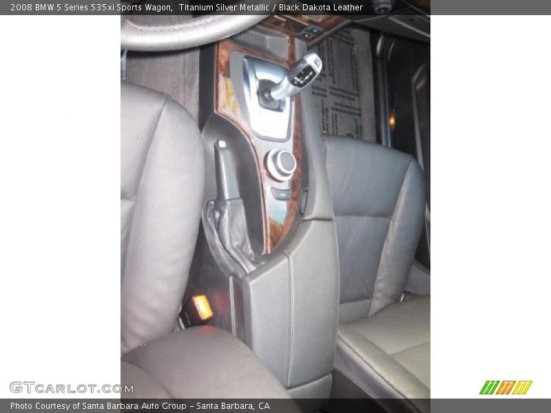 Titanium Silver Metallic / Black Dakota Leather 2008 BMW 5 Series 535xi Sports Wagon