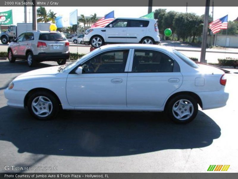 White / Gray 2000 Kia Sephia